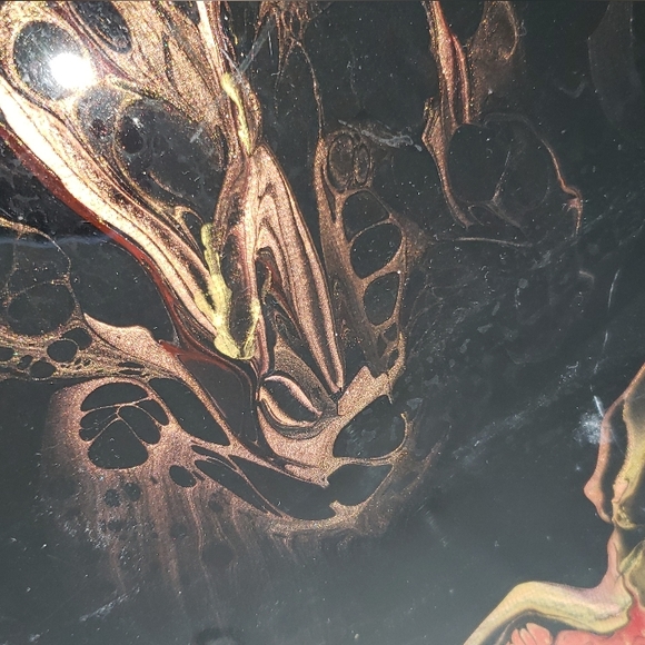 Original Acrylic Pour Painting 16"x12" - Picture 3 of 5